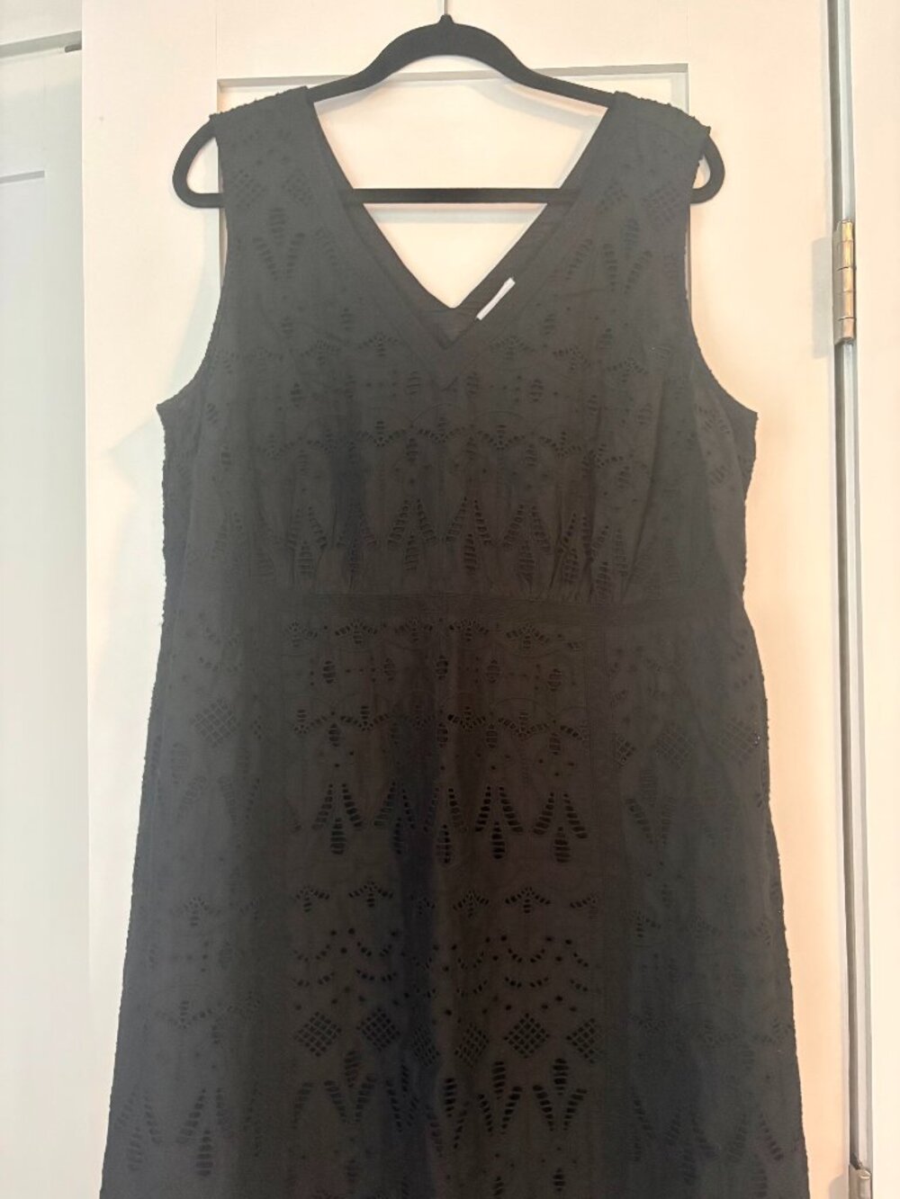 J. Jill Black Eyelet Midi Swing Dress - Picture 12 of 16
